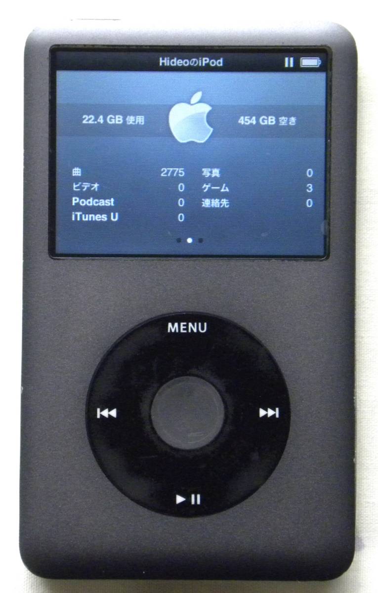 新品バッテリーに交換済Apple iPod classic 30GB 白