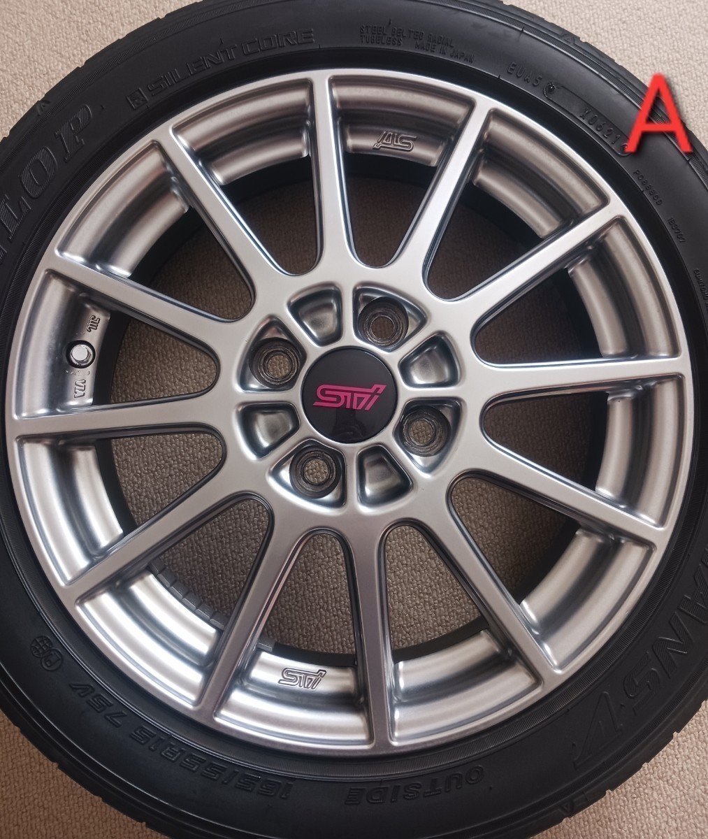 SUBARU STI 純正 4穴 4本セット 15インチ ENKEI 12本スポーク