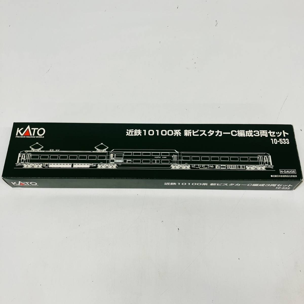 【現状品】KATO 10-533 近鉄10100系 新ビスタカーC編成3両セット Nゲージ 鉄道模型 / カトー N-GAUGE