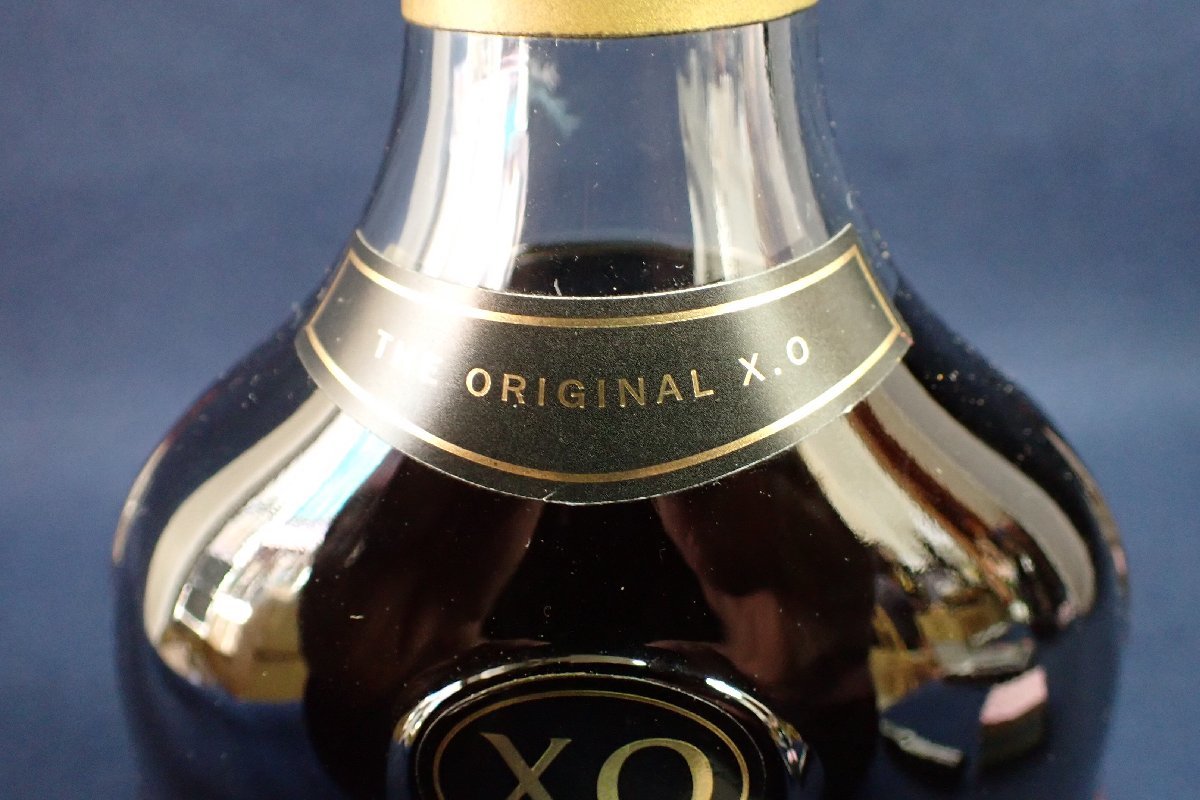 ☆112915 Hennessy ヘネシー XO 黒キャップ クリアボトル コニャック