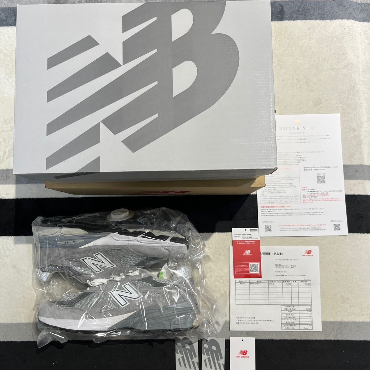 未使用品 ニューバランス 990 v3 M990GY3 27.5 9.5 グレー NEW BALANCE 