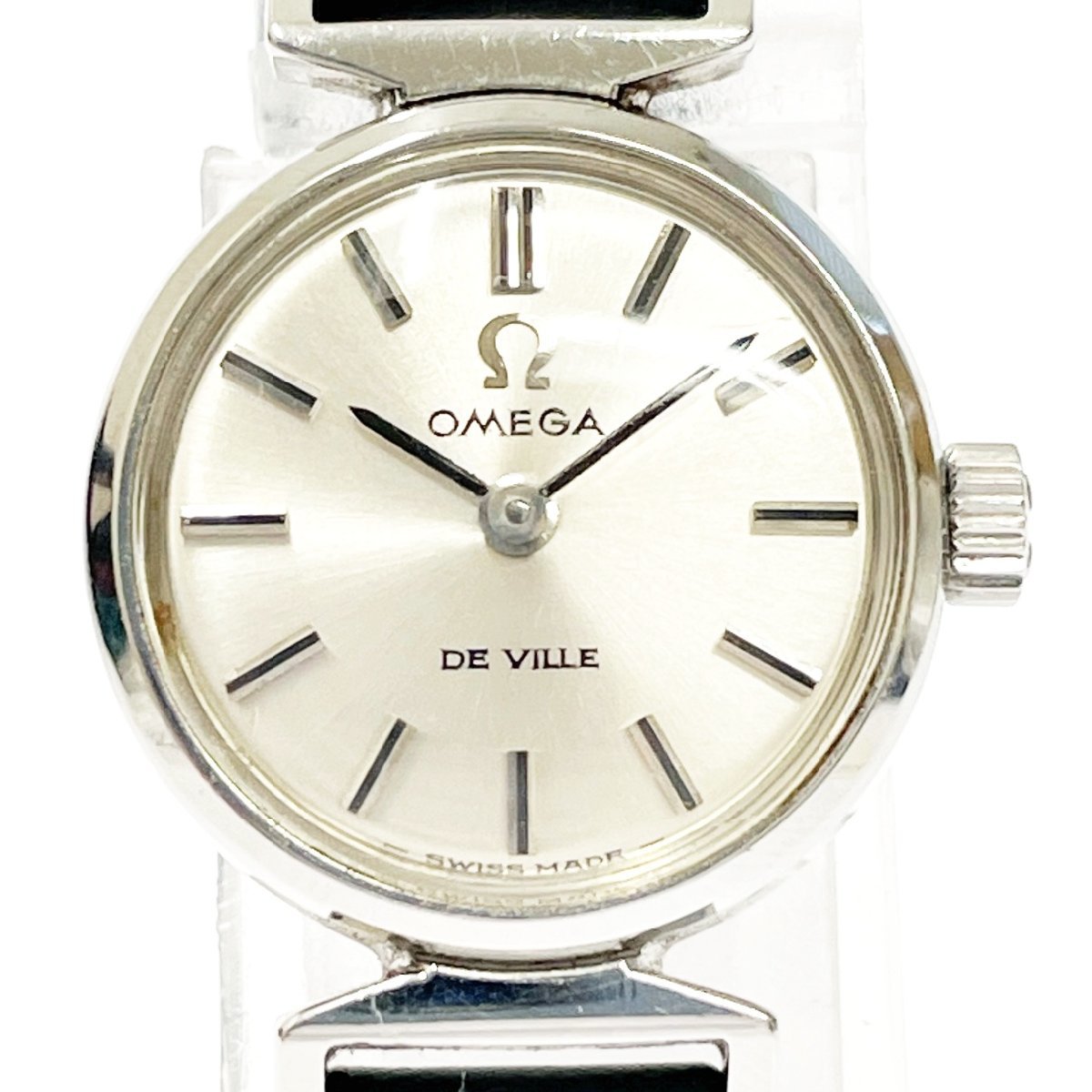 デビル オメガ SS 手巻き シルバー OMEGA シルバー文字盤 1円 腕時計 