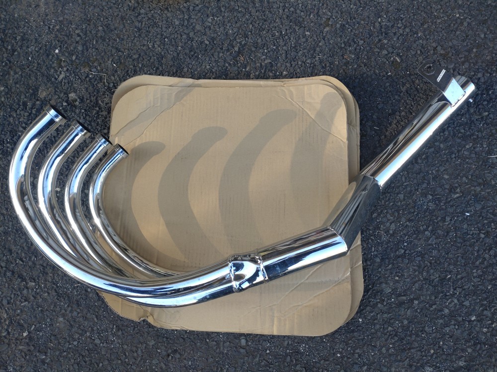 KAWASAKI カワサキ ZRX400 ZRX-2 ZRX2 ショート菅 メッキ バッフル付き