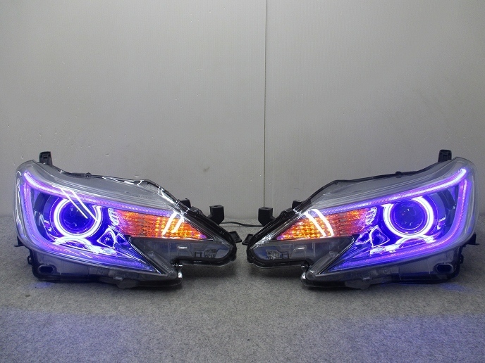 新品130マークX中期 デイライト打ち換え 爆光 最強COB ブルー