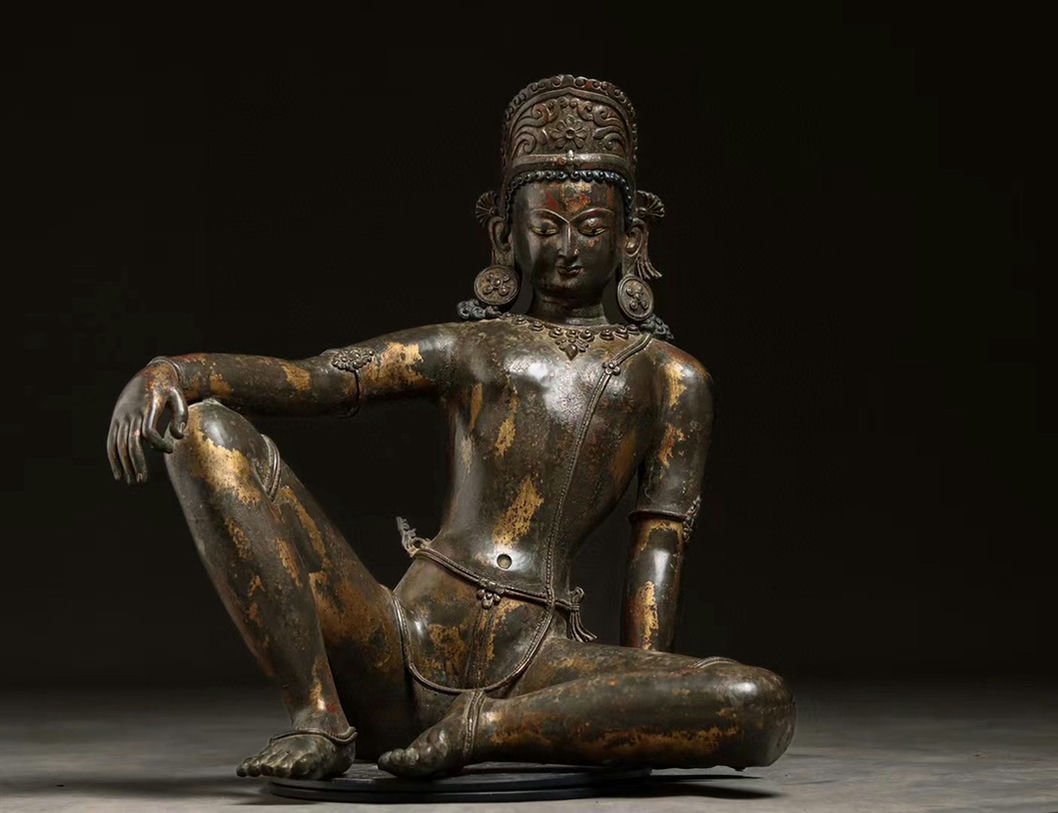 ◇羽彰・古美術◇A1164清時代 仏教古美術 チベット密教 自在観音造像