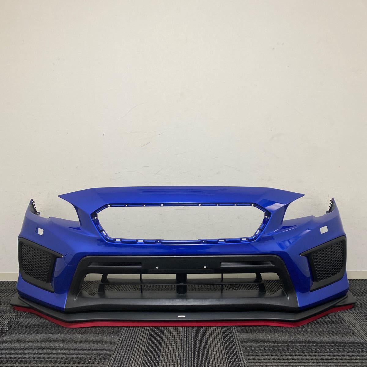中古 スバル WRX STI VAB 後期 純正 フロントバンパー ブルー 青 ①