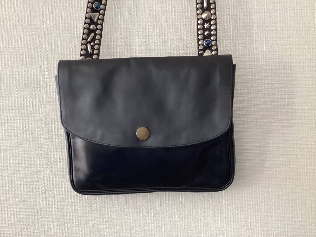 ☆美品☆ビンテージ SONIA RYKIEL ソニアリキエル 牛革バック 黒 せ/そ 