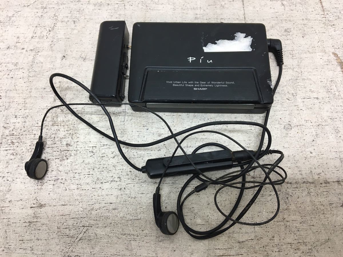 c1204-09☆ヘッドホンステレオプレーヤー/Piu/ SHARP/ JC-S100-BK