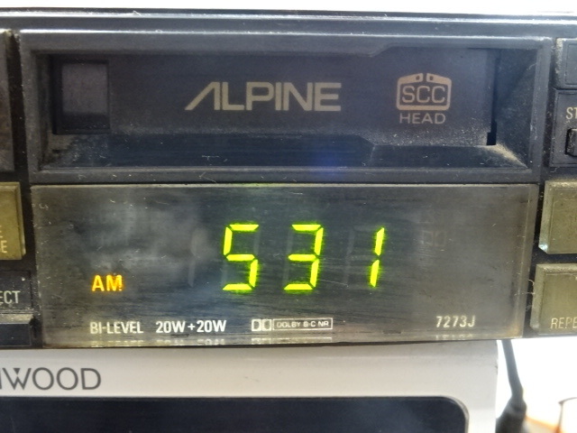 ALPINE 7273J カセットデッキ グラフィックイコライザー 0 アルパイン