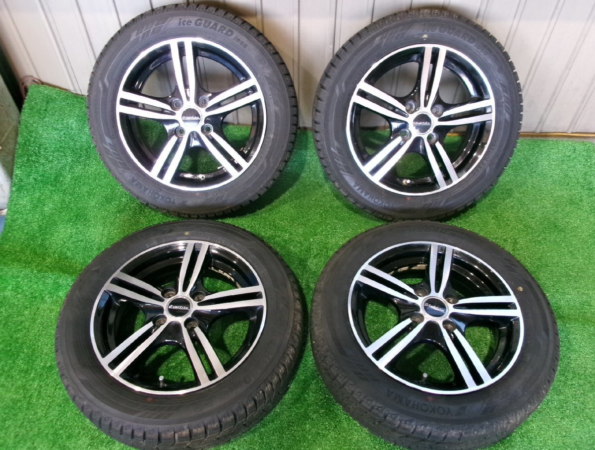 14インチ　LAFFITE　14X4.5J+43　4H　PCD100　ヨコハマ　スタッドレス　155/65R14　2019年　Y5.1205
