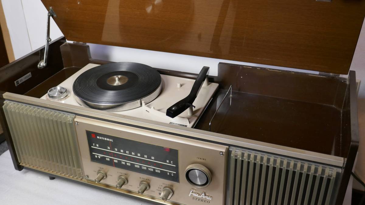 ナショナル National 真空管ラジオ SE-1350G レコードプレーヤー 卓上 