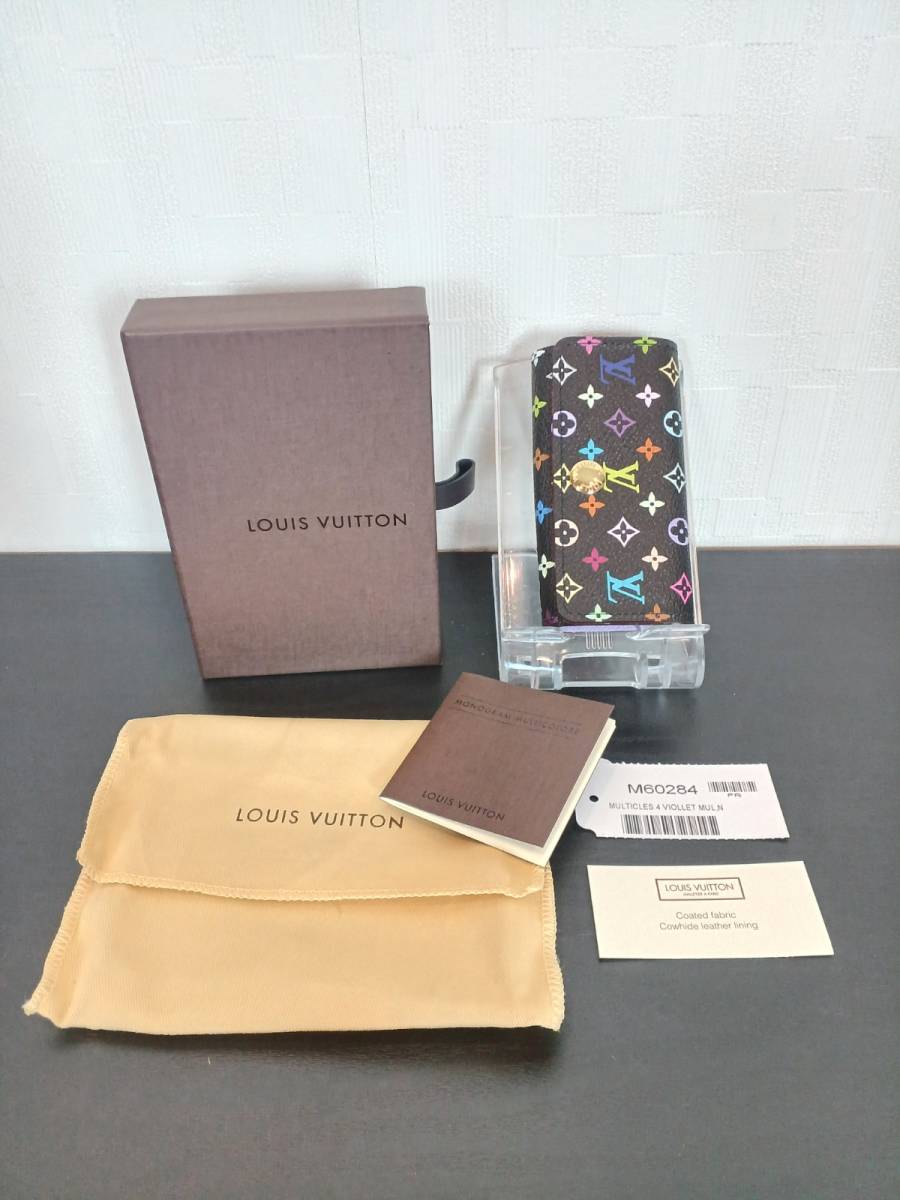  11802-04 品 Louis Vuitton/ルイヴィトン キーケース モノグラム マルチカラー 4連(キーケース)｜売買されたオークション情報、yahooの商品情報をアーカイブ公開 - オークファン キーケース