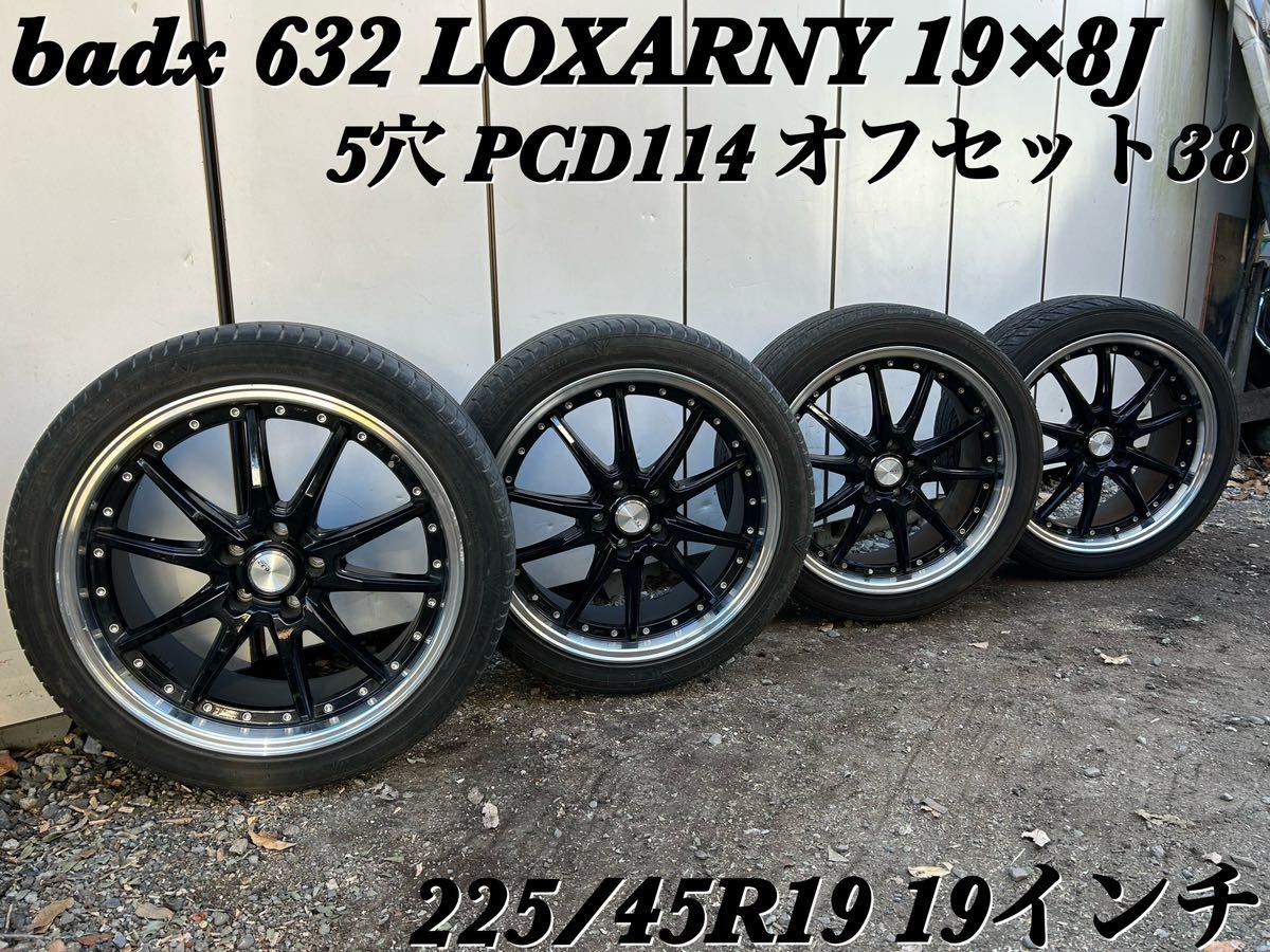 ☆ badx バドックス 632 ロクサーニ ホイール 5穴 19×8J PCD114 