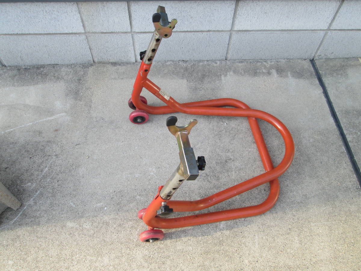 メンテナンススタンド レーシングスタンド デイトナ ？　リア　高さ調整　汎用　ローラー　Ｖ受け　U型　エトスデザイン　J-TRIP