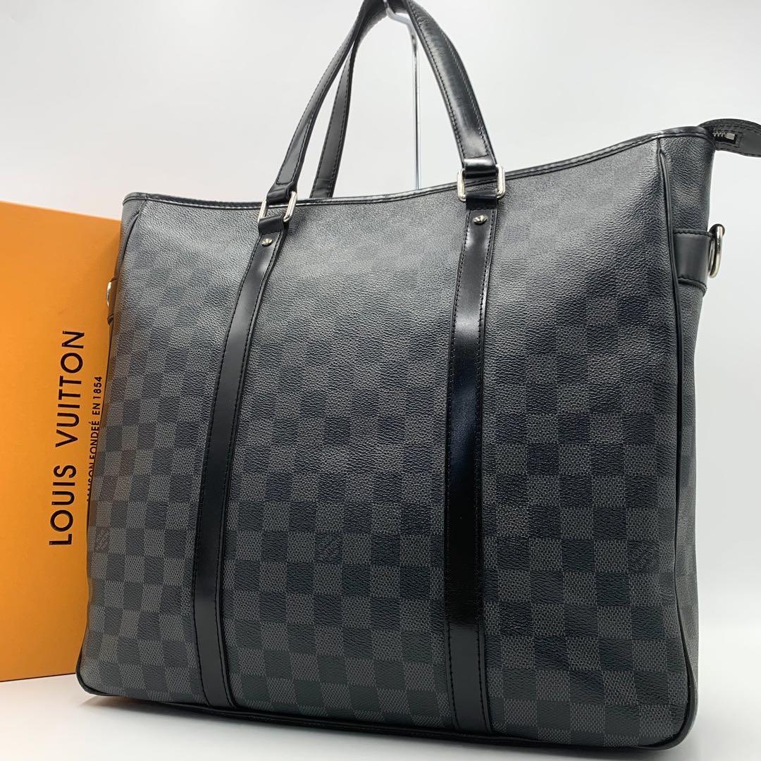 1円○美品○LOUIS VUITTON ルイヴィトン メンズ タダオPM ダミエグラ