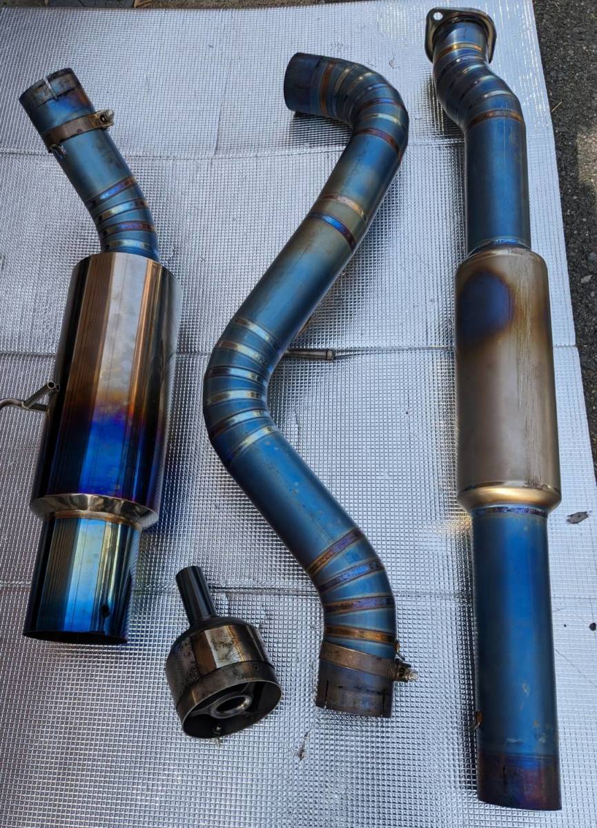 アミューズR1チタン青炎マフラーWRX STI VAB用 アクティブサイレンサー 