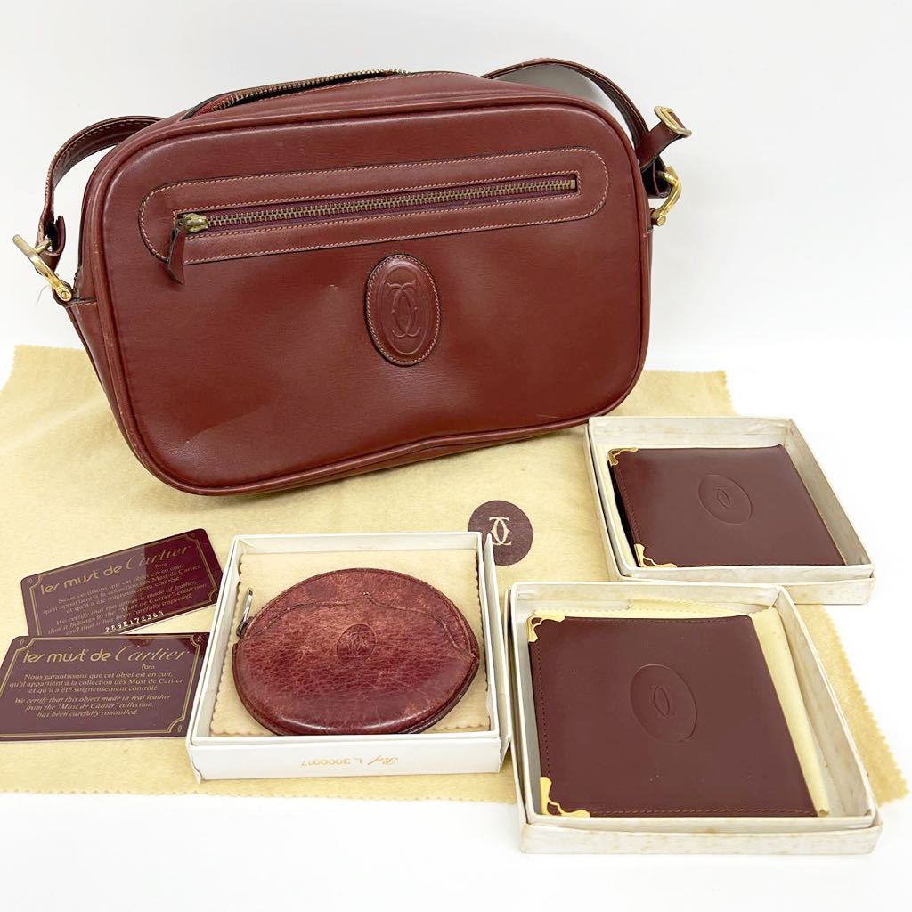 Cartier カルティエ マストライン ショルダー バッグ 二つ折り 財布 