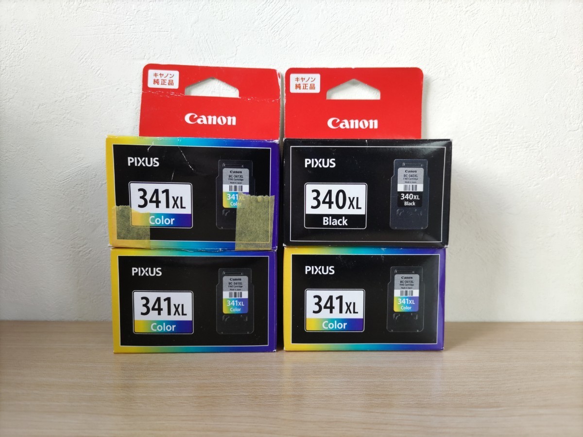 【取付期限切れ】Canon PIXUS 340XL 341XL 計４個セット【未使用純正品】