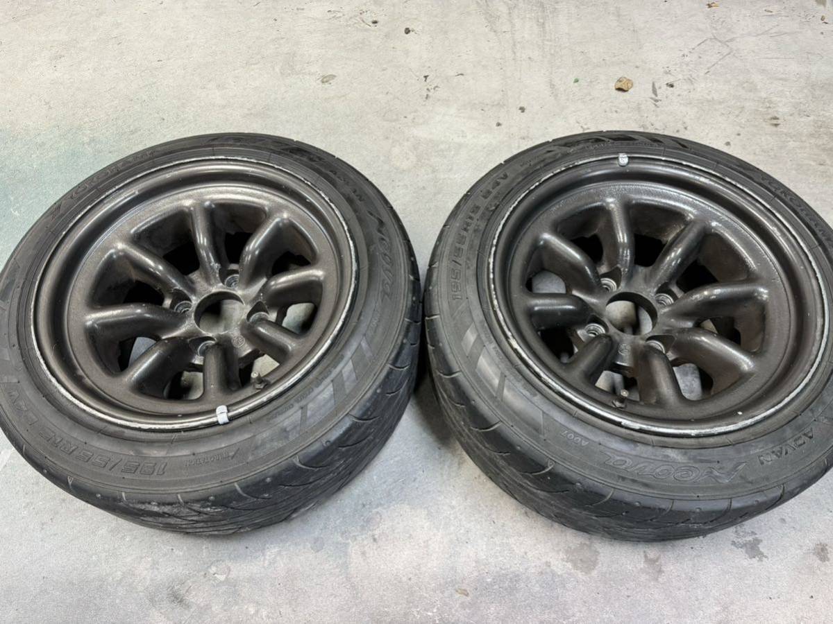 ワタナベ 8スポーク 15インチ 2本 マグカラー 195/55 ハコスカ ケンメリ ジャパン ローレル 4穴 114.3 R30 510