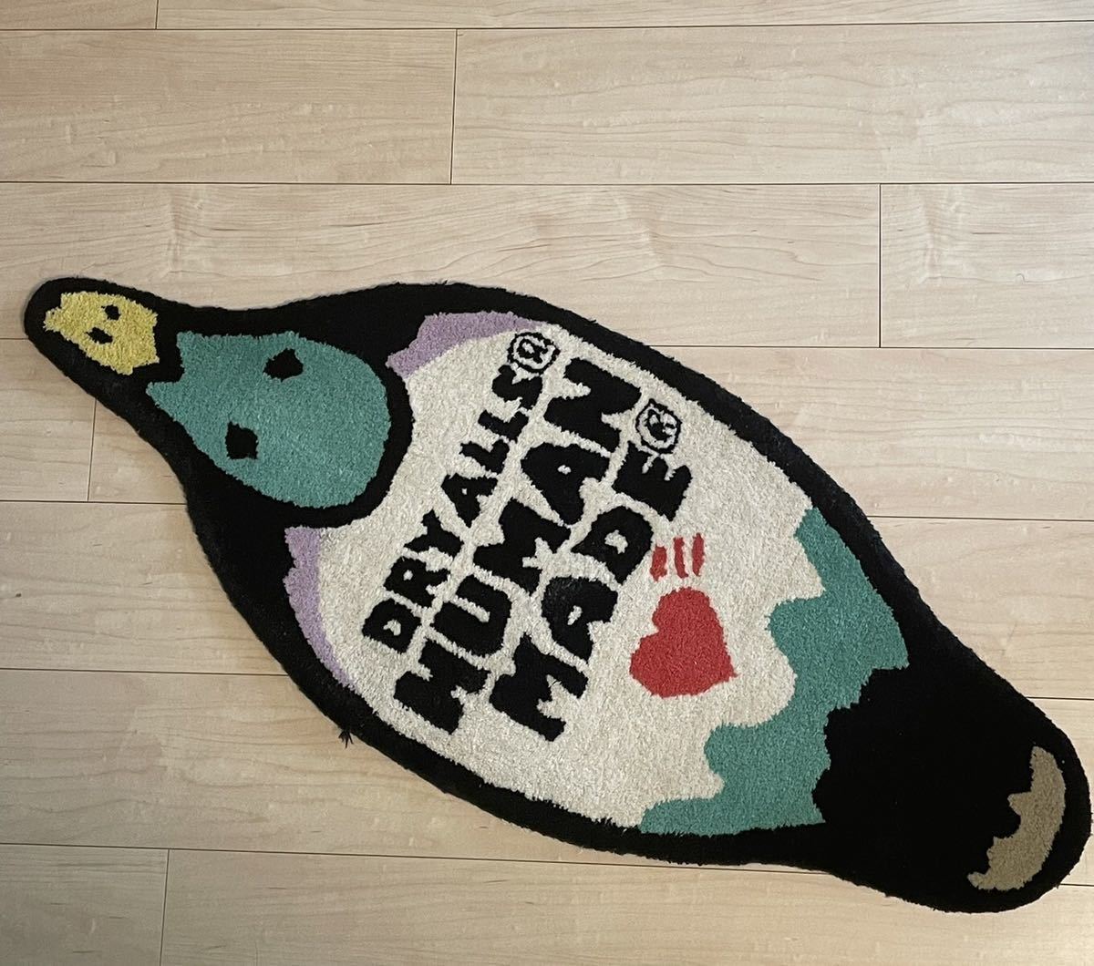 human made RUG SMALL アヒル ヒューマンメイド ラグマット インド製