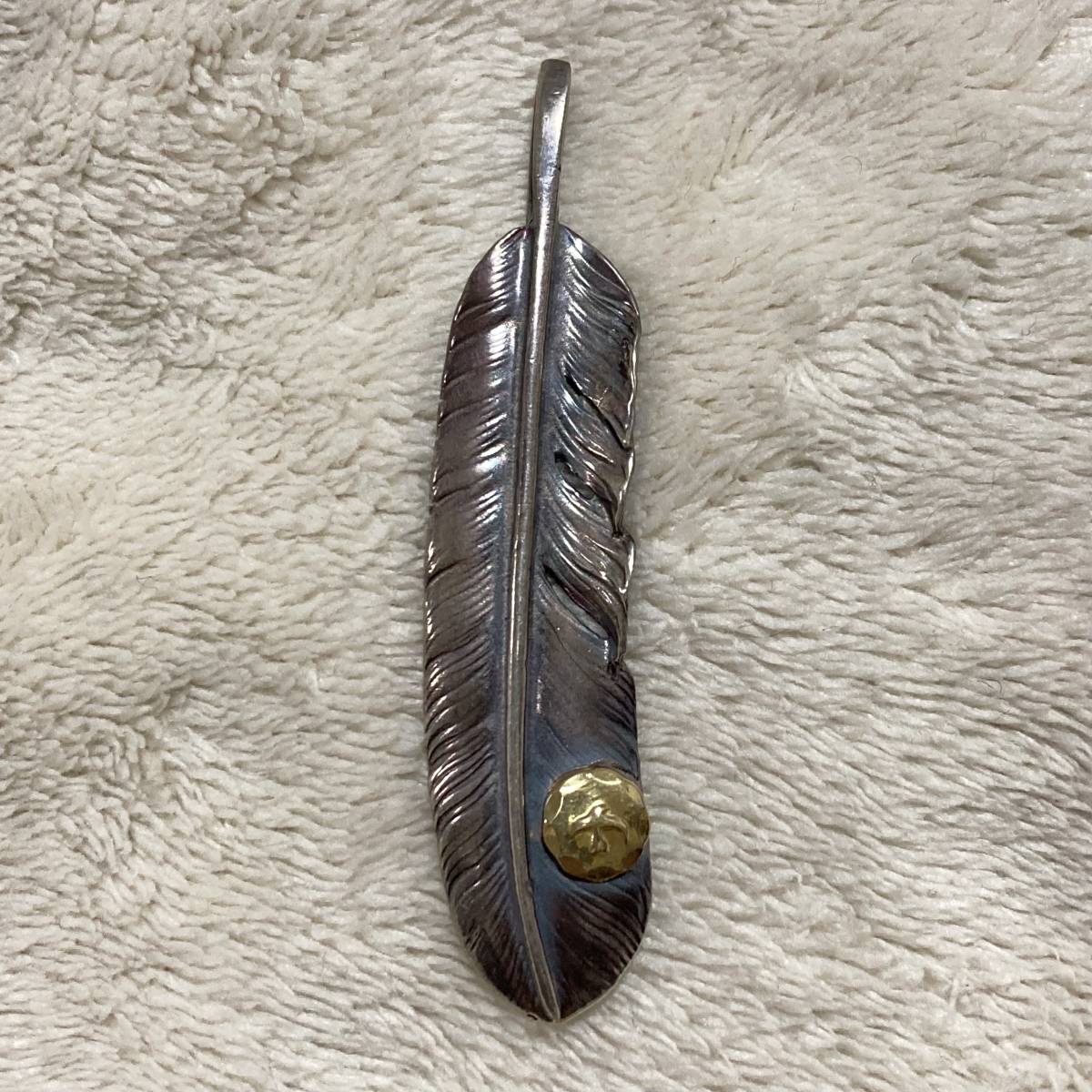 goro's ゴローズ メタル付き 特大フェザー OLD 18k SV ブランド