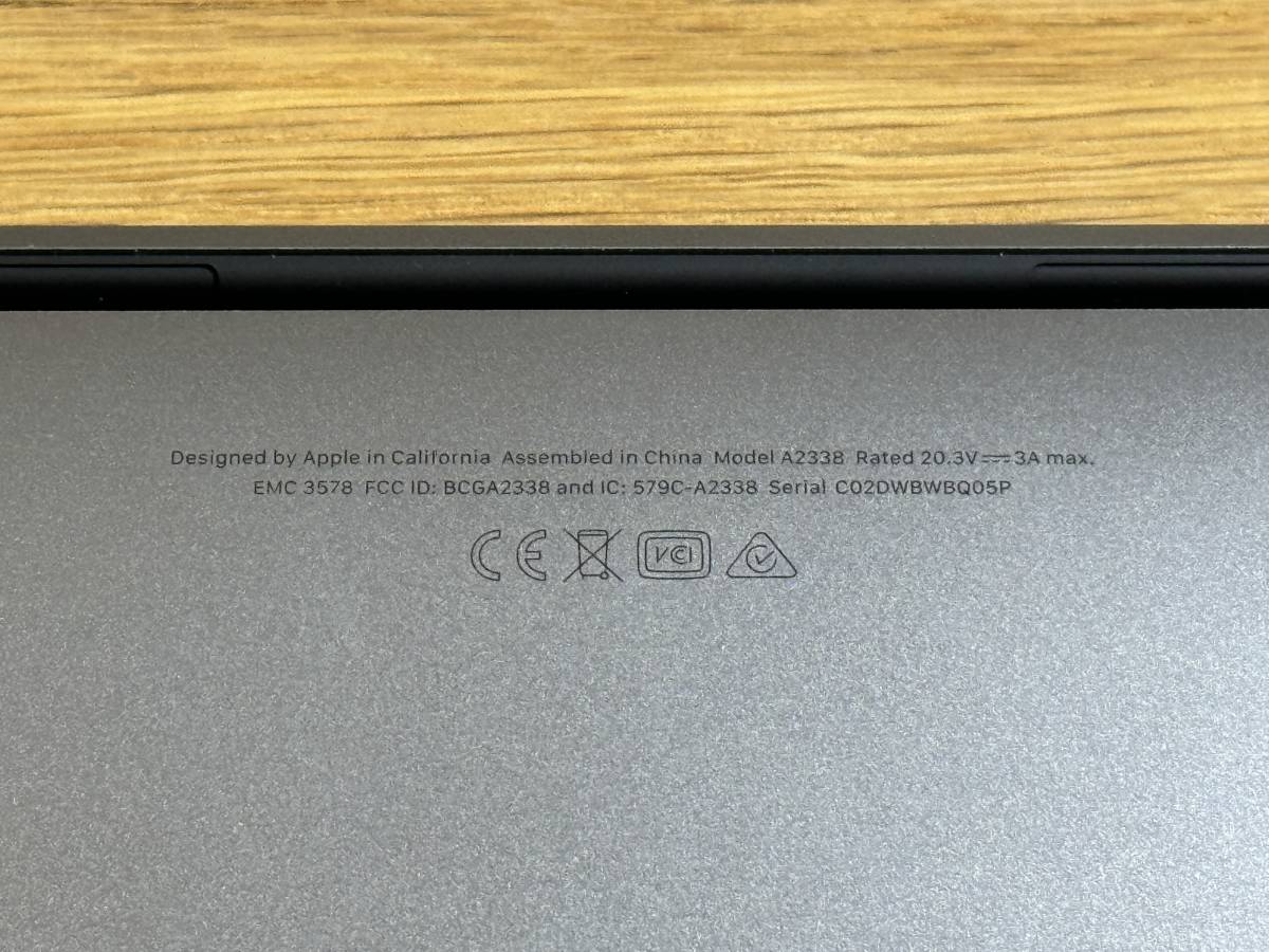【オマケあり】Apple MacBook Pro 13インチ M1 2020 スペースグレイ A2338 16GB 512GB 充放電回数60回_4