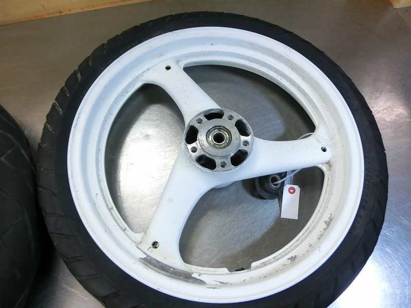 GSX400Sカタナ フロント17インチ化ワイドホイール前後セット、17x3.00