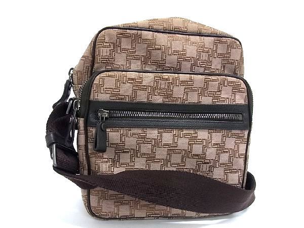 1円 □美品□ dunhill ダンヒル ディーエイト キャンバス×レザー 