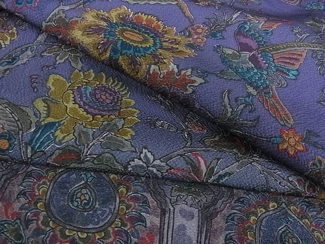 暈し染め 正絹 逸品 平和屋着物○訪問着 金彩 更紗花文 未