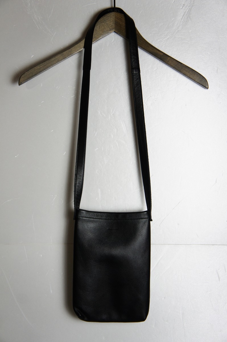 美品正規 Hender Scheme エンダースキーマ cow shoulder レザー ショルダー バッグ ポーチ ハンド ユニセックス 黒 ONESIZE 本物 1214N▲