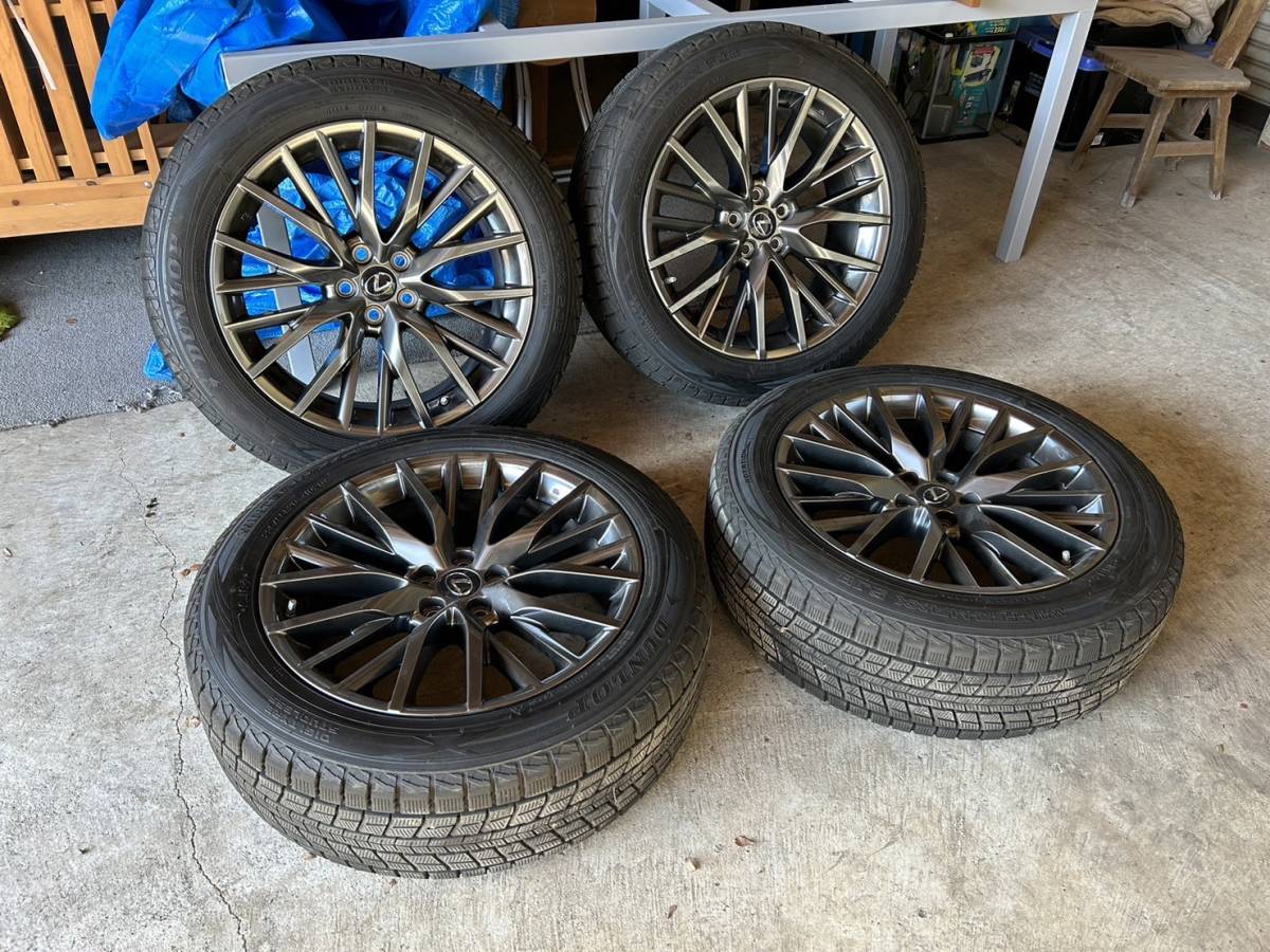 レクサス RX450h Fスポーツ 純正 スタッドレスセット 235/55R20　DUNLOP　WINTERMAXX　美品　走行3000ｋｍ以下