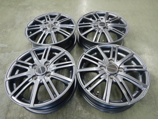 【美品】ブリヂストン アルミホイール バルミナBR10 14インチ 4本セット 社外 BRIDGESTONE ブリヂストン BALMINUM バルミナ BR10 14インチ