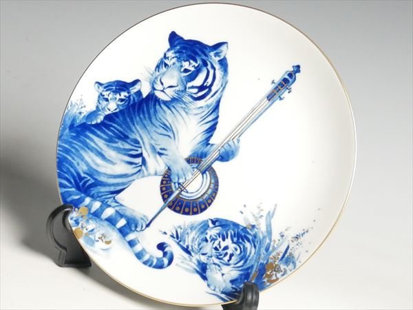 Meissen (マイセン) イヤープレート 森の中の虎の親子⁄干支⁄2010年