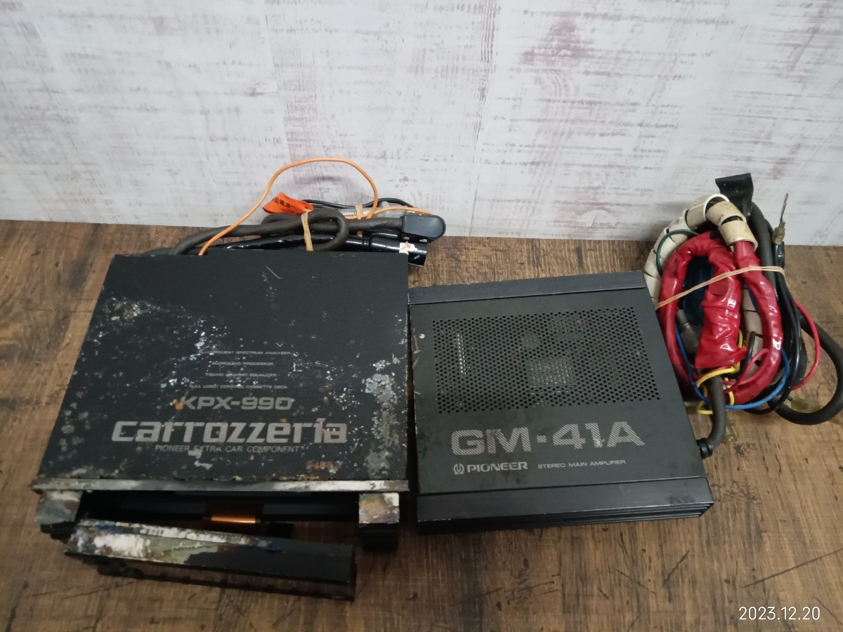 当時物 Carrozzeria カロッツェリア KPX-990 GM-41A カーステレオ カー
