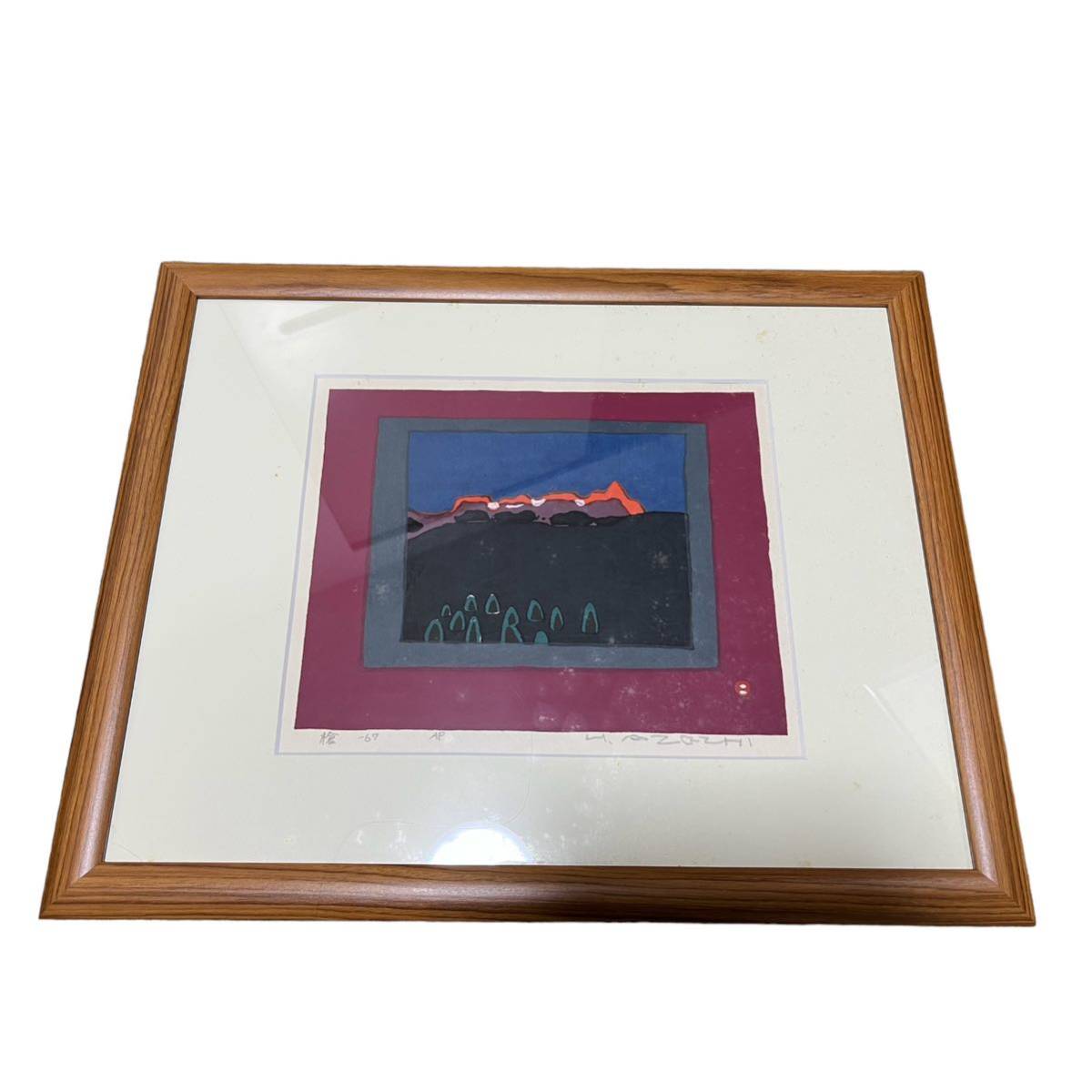 風景画 木版画 赤い印章 署名あり 国内外の有名な版画作家11