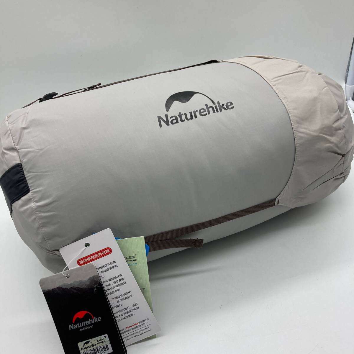 タグ付き】Naturehike 寝袋 シュラフ CW400 封筒タイプ ホワイトグース