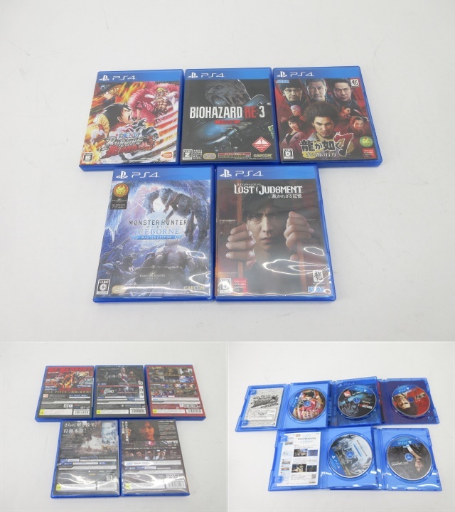 s21794-ty [送料950円]ジャンク◇10本セット PS4 龍が如く7 ロストジャッジメント他 [040-231223] 変身玩具 仮面ライダーゼロワン DX