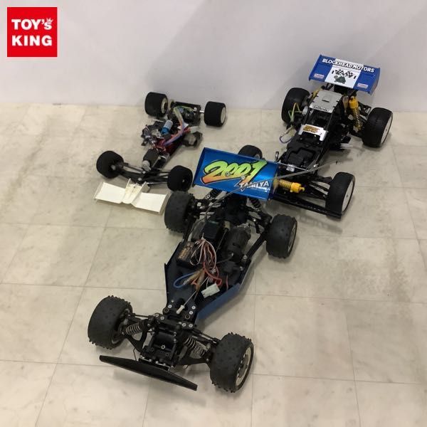 1円〜 訳あり ジャンク RC ラジコンカー シャーシ、タイヤ、フタバ FP-R112JE 受信機、MC331CR アンプ 等