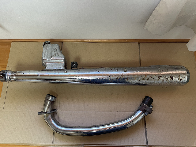 SR500 純正マフラー エキパイ サイレンサー 2J2-14710 マフラーステー