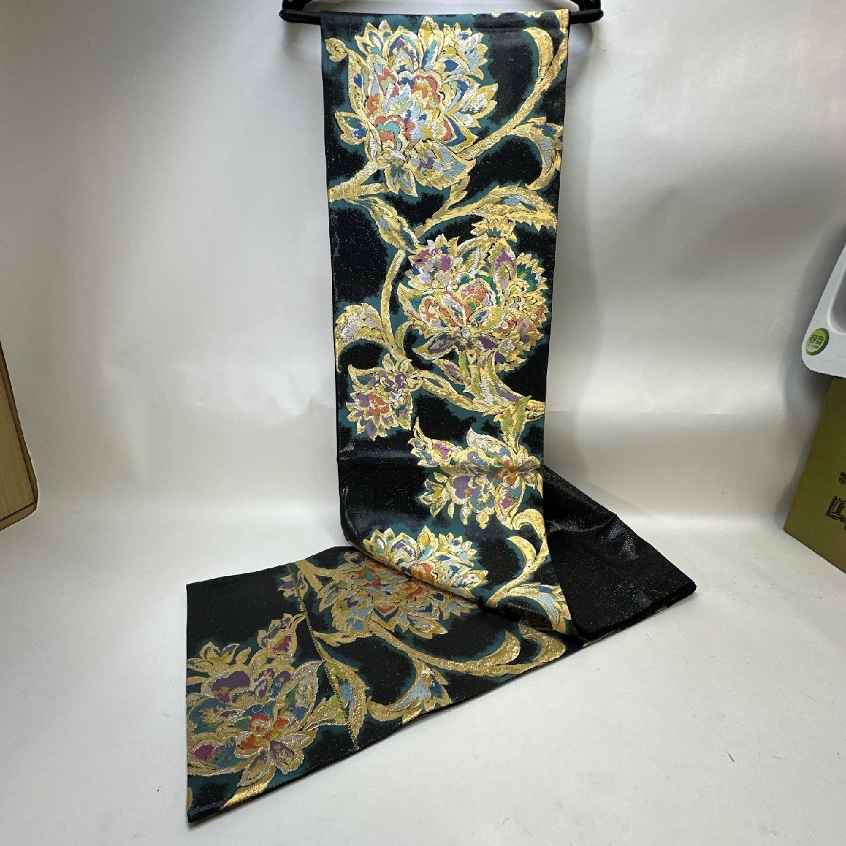 良品/ /インボイス登録店/CH 袋帯 金糸 花柄 華 高級帯 帯丈448cm 帯幅30cm 和装 着物 IS0102(仕立て上がり)｜売買さ ...