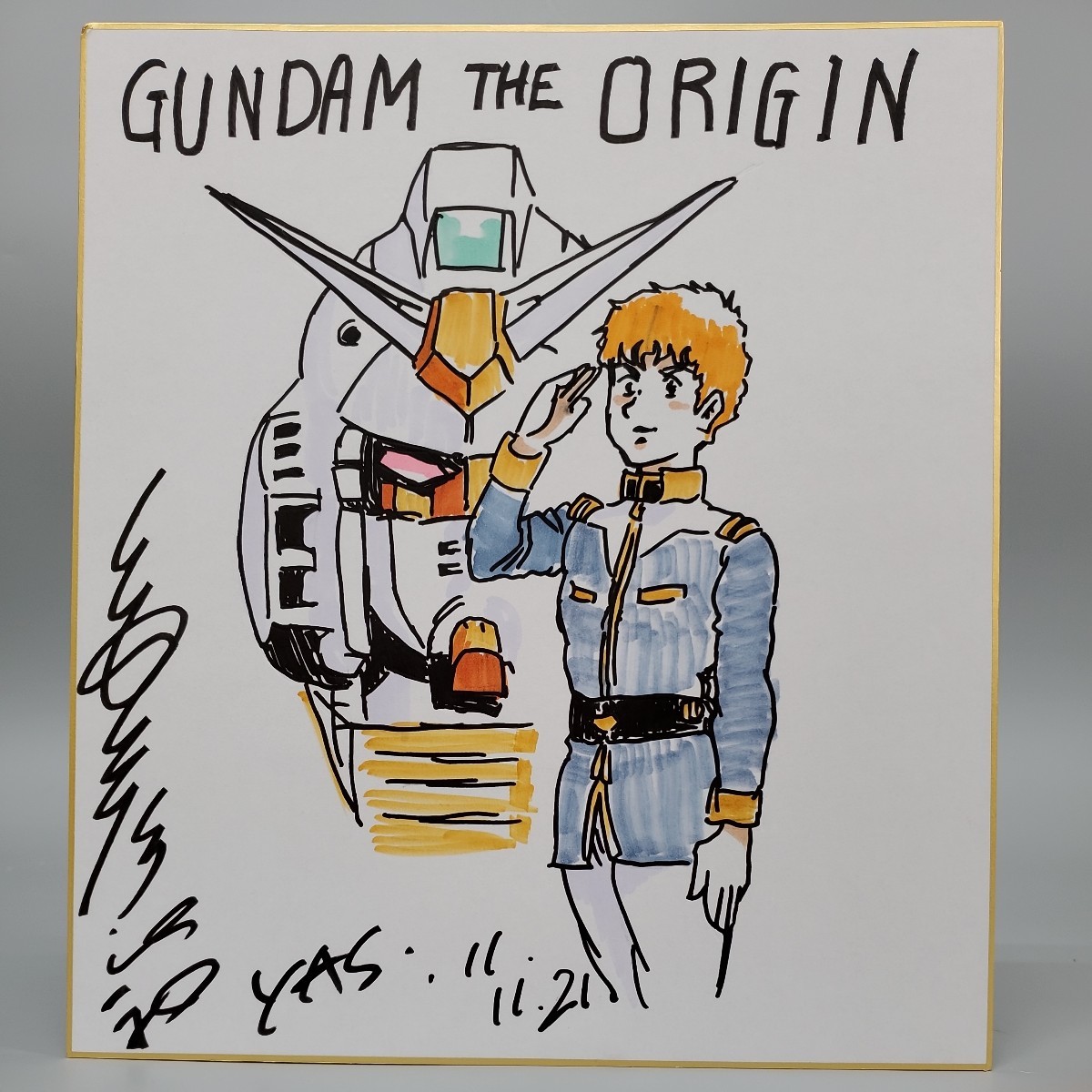 模写 安彦良和 ガンダム サイン 色紙(サイン、直筆画)｜売買された