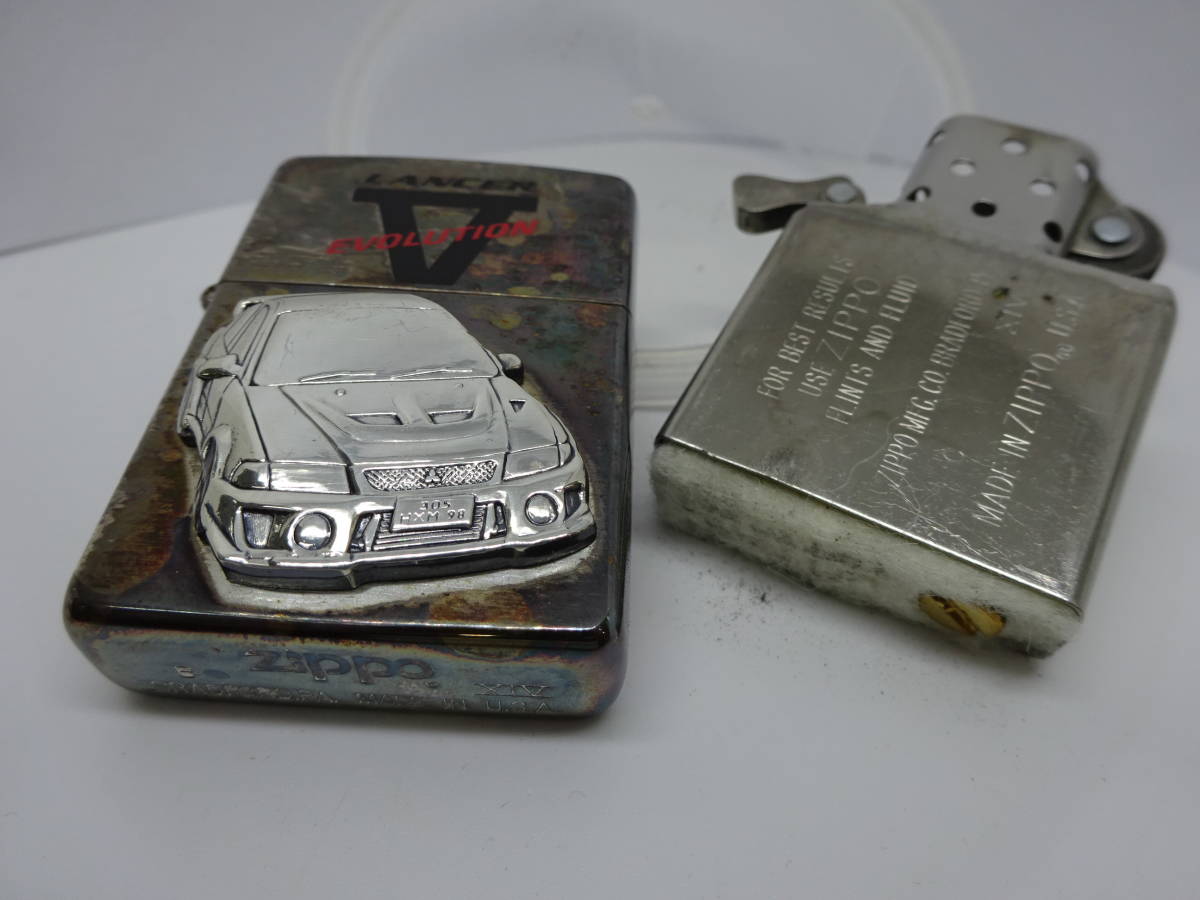 京都送370☆ZIPPO ジッポー 三菱 LANCER EVOLUTION V ランエボ5 