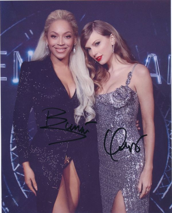 Taylor Swift テイラー・スウィフト&Beyonceビヨンセ☆直筆サイン写真 
