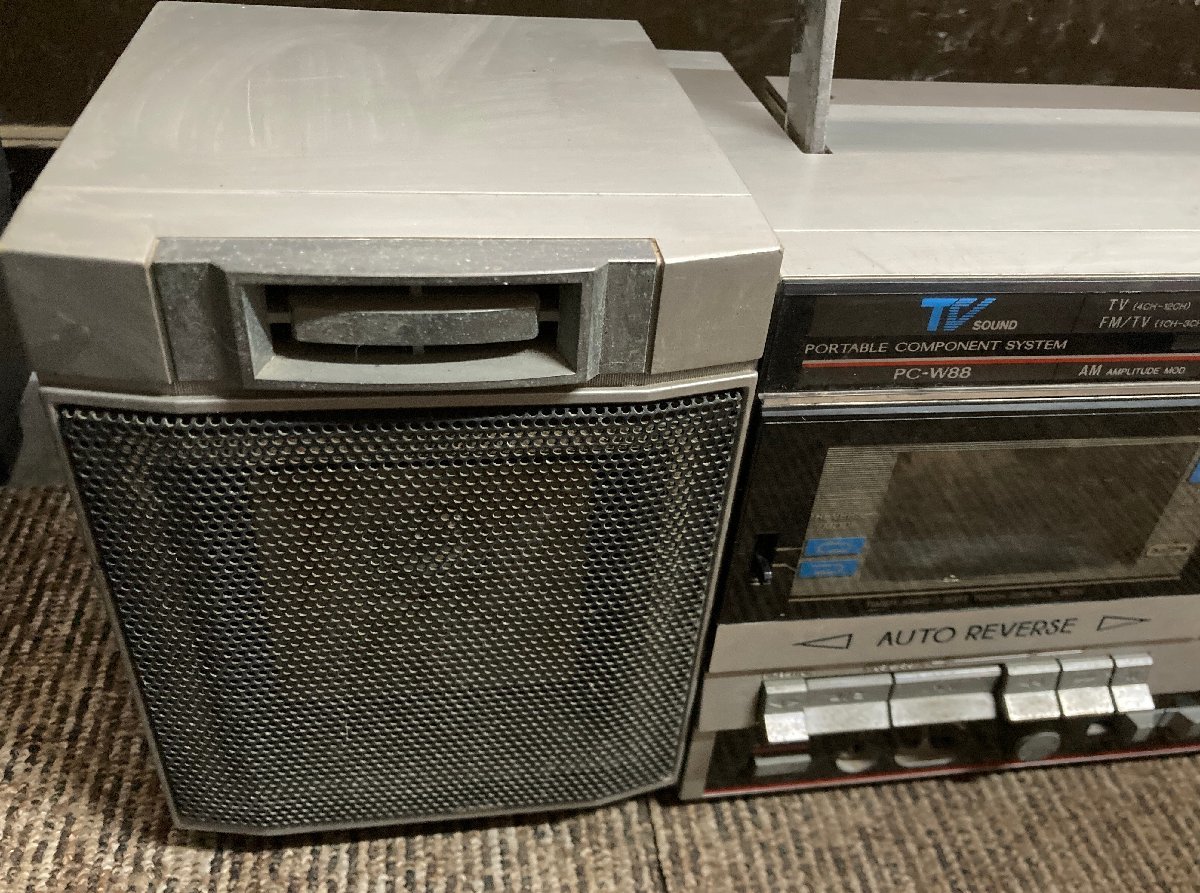 ◇Victor 昭和レトロ ラジカセ PC-W88 スピーカー分離型 ジャンク