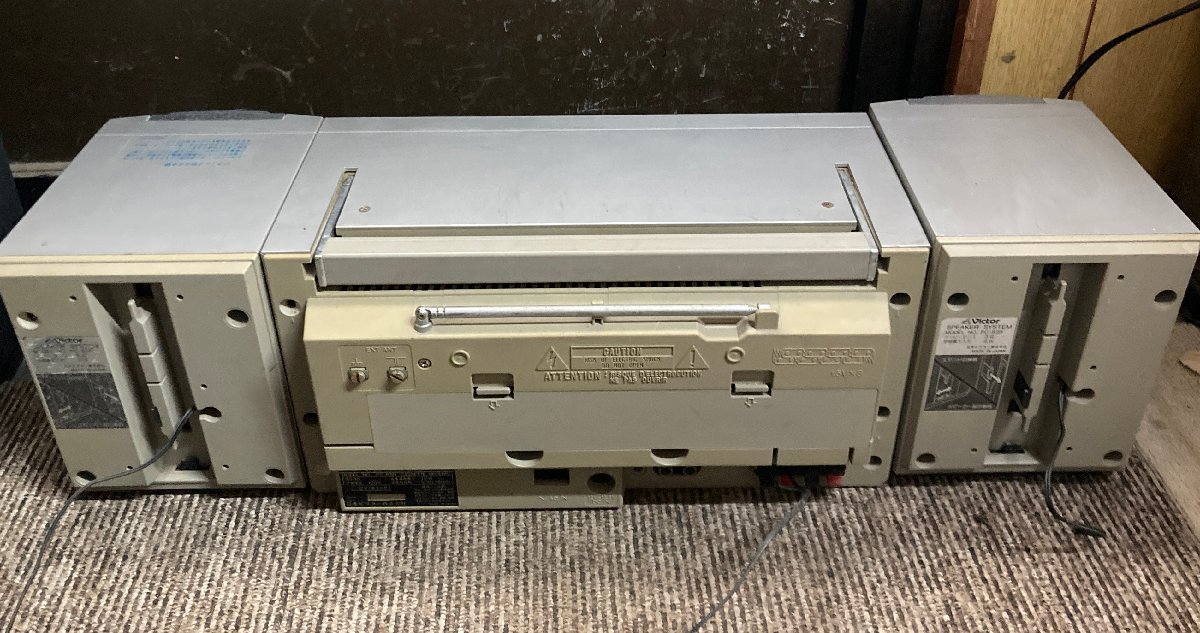 ◇Victor 昭和レトロ ラジカセ PC-W88 スピーカー分離型 ジャンク