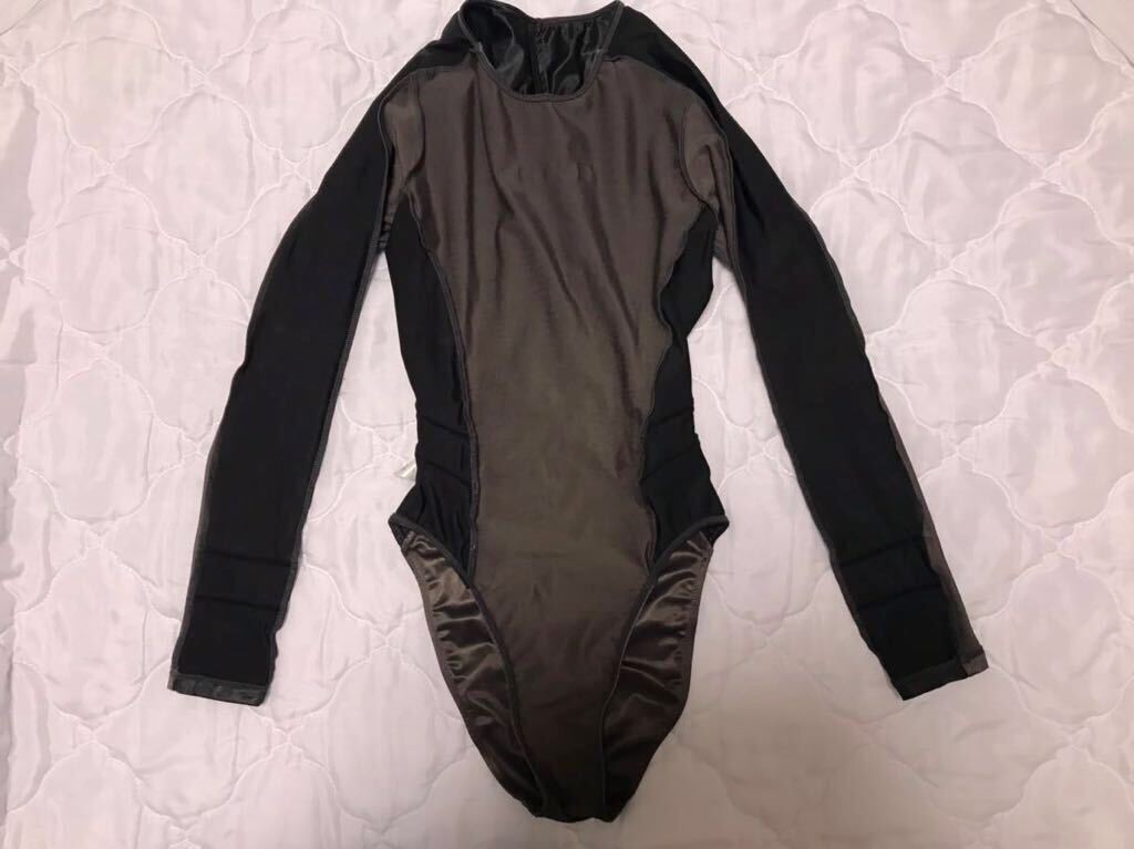 REALISE コスプレ 競泳水着 LLサイズ リアライズ ブラック グレー ハイレグ ハイカット 長袖 バックファスナー _6