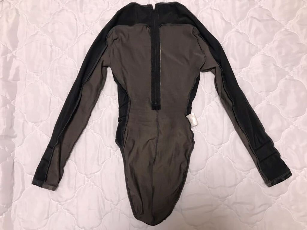 REALISE コスプレ 競泳水着 LLサイズ リアライズ ブラック グレー ハイレグ ハイカット 長袖 バックファスナー _8