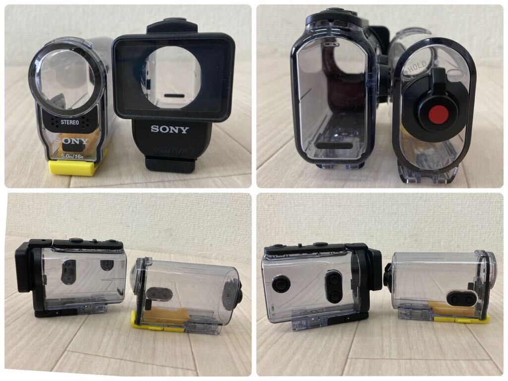 SONY FDR-X1000V4K アクションカム防水ケース純正バッテリーセット 1円〜 SONY ソニー デジタル4Kビデオカメラ アクションカム FDR-X3000