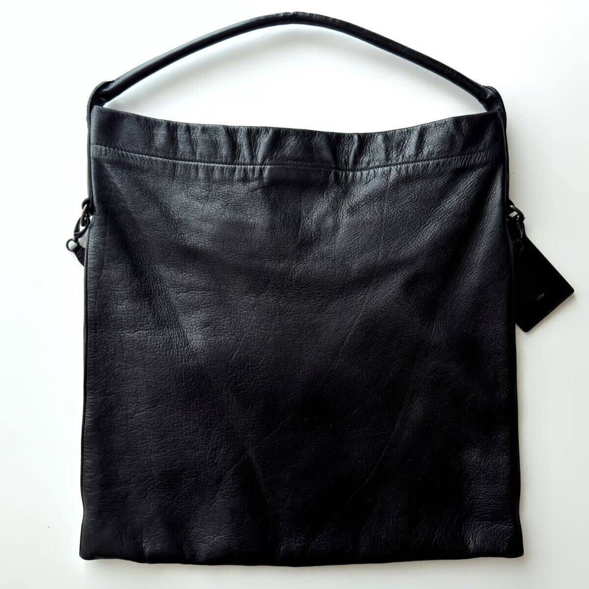 HELMUT LANG レザー ワンショルダー スクエア トート バッグ