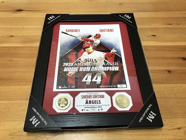 SOG44614相 Highland mint社 エンゼルス大谷翔平 2023 AL HR王獲得記念ダブルコインフォトミント ガラス割れ 直接お渡し歓迎_1